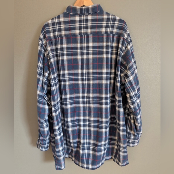 L.L. Bean Fleece Lined Flannel Shirt Jacket Shacket Size XXL - Picture 3 of 6